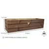Kvetináč z masívneho dreva - hnedý 60 cm Náhľad obrázku produktu 3