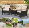 Collage of outdoor furniture settings and different locations. Voir les images du produit