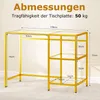 Bureau met een glazen blad en een metalen frame, Productafbeelding-voorbeeld 2