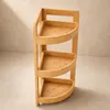 Eckregal aus Bambus für das Badezimmer, 23 x 23 x 61 cm Produktbild-Vorschau 4
