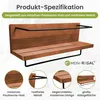 Mein-Regal Wandregal Kim 2-tlg.Set Hängeregale Dunkelbraun Produktbild-Vorschau 4