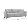Miliboo - 3-Sitzer-Sofa mit dunkelblauem Stoff und dunklem Produktbild-Vorschau 7
