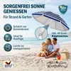 KINGSLEEVE® Sonnenschirm 180cm UV 50+ Tragetasche Erdspieß Produktbild-Vorschau 2