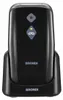 A black Brondi flip phone is shown in its charging cradle against a white background. Anteprima dell’immagine prodotto