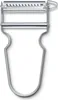 A silver peeler with a julienne blade is shown against a white background. Produktbild-Vorschau