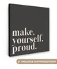 MuchoWow® - Leinwandbilder - Zitate - Mach dich stolz - Produktbild-Vorschau 1