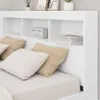 vidaXL Regálová postel s čelem bílá 160 x 200 cm materiál Náhled obrázku produktu 3