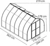Palram - Szklarnia aluminiowa Canopia Bella 812 srebrna Podgląd zdjęcia produktu 11