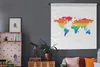 MuchoWow® Wandteppich Wandbehang Karte - Welt - Regenbogen Produktbild-Vorschau 5