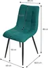 ML-Design Esszimmerstühle 4er Set Petrol, Wohnzimmerstühle Produktbild-Vorschau 6