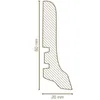 Sockelleiste Echtholzfurnier 20 x 60 x 2500 mm Nussbaum Produktbild-Vorschau 2