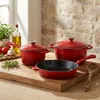 Profi Gusseisen Topfset 3-teilig, Set aus Pfanne, Kochtopf Produktbild-Vorschau 3