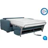 A sofa bed is shown in its extended bed form, with the mattress laid out. Anteprima dell’immagine prodotto