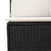 vidaXL 2-częściowa sofa ogrodowa z poduszkami z czarnego Podgląd zdjęcia produktu 5