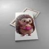 Bild auf Leinwand - Leinwandbild - Einteilig - Igel Cupcake Produktbild-Vorschau 2