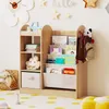 COSTWAY 87,5x30x90 cm regał dziecięcy, regał dziecięcy z Podgląd zdjęcia produktu 1