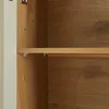 Close-up view of a wooden shelf inside a cabinet. Produktbild-Vorschau
