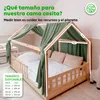 Dosel cama casita 67x270 cm eucalipto sin aplicación dorada Vista previa de la imagen del producto 4