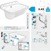 Lavello GOSPO con sifone, lavabo 46 x 36 x 20 cm, per Anteprima dell’immagine prodotto 4