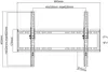 A technical diagram showing the dimensions and mounting specifications of a TV wall mount. Anteprima dell’immagine prodotto