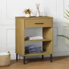 Konsolenschrank OSLO mit Metallbeinen Braun Massivholz Produktbild-Vorschau 2