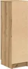A side view of a shoe cabinet made of wood composite material with an artisan oak finish. Voir les images du produit