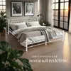 Lit design moderne avec sommier - 200 x 140 cm, blanc Voir les images du produit 7