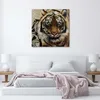 Leinwandbild erwachsener großer tiger 30x30 cm Feeby braun Produktbild-Vorschau 2