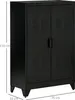 Credenza HOMCOM con ante a lamelle e ripiani regolabili Anteprima dell’immagine prodotto 3