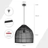 Hängelampe Korblampe Rattan Pendelleuchte Wohnzimmer Boho Produktbild-Vorschau 4