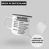 Trendation - Maurer Emaille Tasse Geschenk Mit Spruch Produktbild-Vorschau 3