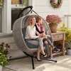Silla colgante Outsunny, cesta colgante con estructura para Vista previa de la imagen del producto 11