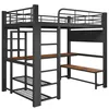 Lit mezzanine 140 x 200 cm en métal noir avec éclairage LED Voir les images du produit 12