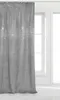 A gray velvet curtain with glitter accents hangs in front of a window. Podgląd zdjęcia produktu