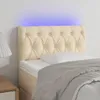 vidaXL LED Kopfteil Creme 80x7x78/88 cm Stoff Produktbild-Vorschau 2