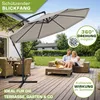 tillvex Sonnenschirm Taupe Ø 300 cm Ampelschirm Produktbild-Vorschau 6