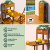 Casaria® Set da Balcone 2 Persone Resistente in Legno Anteprima dell’immagine prodotto 4