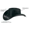 Buffalo Bill Herren Damen Western Cowboy Leder Hut Antik Produktbild-Vorschau 2