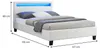 Polsterbett MIRASOL 120x200 cm, Weiß - Einzelbett mit LED Produktbild-Vorschau 12