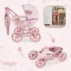 Rosa Puppenwagen mit Tragetasche und Korb – Klappbare Produktbild-Vorschau 6