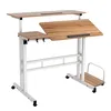 A product shot of a height-adjustable laptop desk with wheels. Produktbild-Vorschau