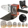 A polyfusion welding machine for plastic pipes and its accessories are displayed against a white background. Produktbild-Vorschau