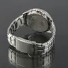 A close-up shot of the back of a silver metal watch band and clasp. Produktbild-Vorschau