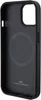 The back of a black iPhone case with a circular magnetic charging area visible. Podgląd zdjęcia produktu