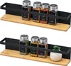 eluno Gewürzregale 2er Set mit Bambusboden, platzsparende Produktbild-Vorschau 1