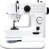 A white electric sewing machine is shown from a front-side angle against a white background. Produktbild-Vorschau