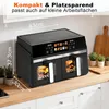 ZMH Heißluftfritteuse 2 Kammern 10L XXL  Air fryer Produktbild-Vorschau 5