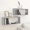 vidaXL Police Cube 2 ks. Šedá Sonoma 60x15x23 cm výrobek z Náhled obrázku produktu 2