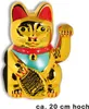 Dekoelement Winkekatze 20 cm gold Produktbild-Vorschau 3