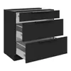 Unterschrank Siena schwarz 80 D 3S BB Produktbild-Vorschau 2